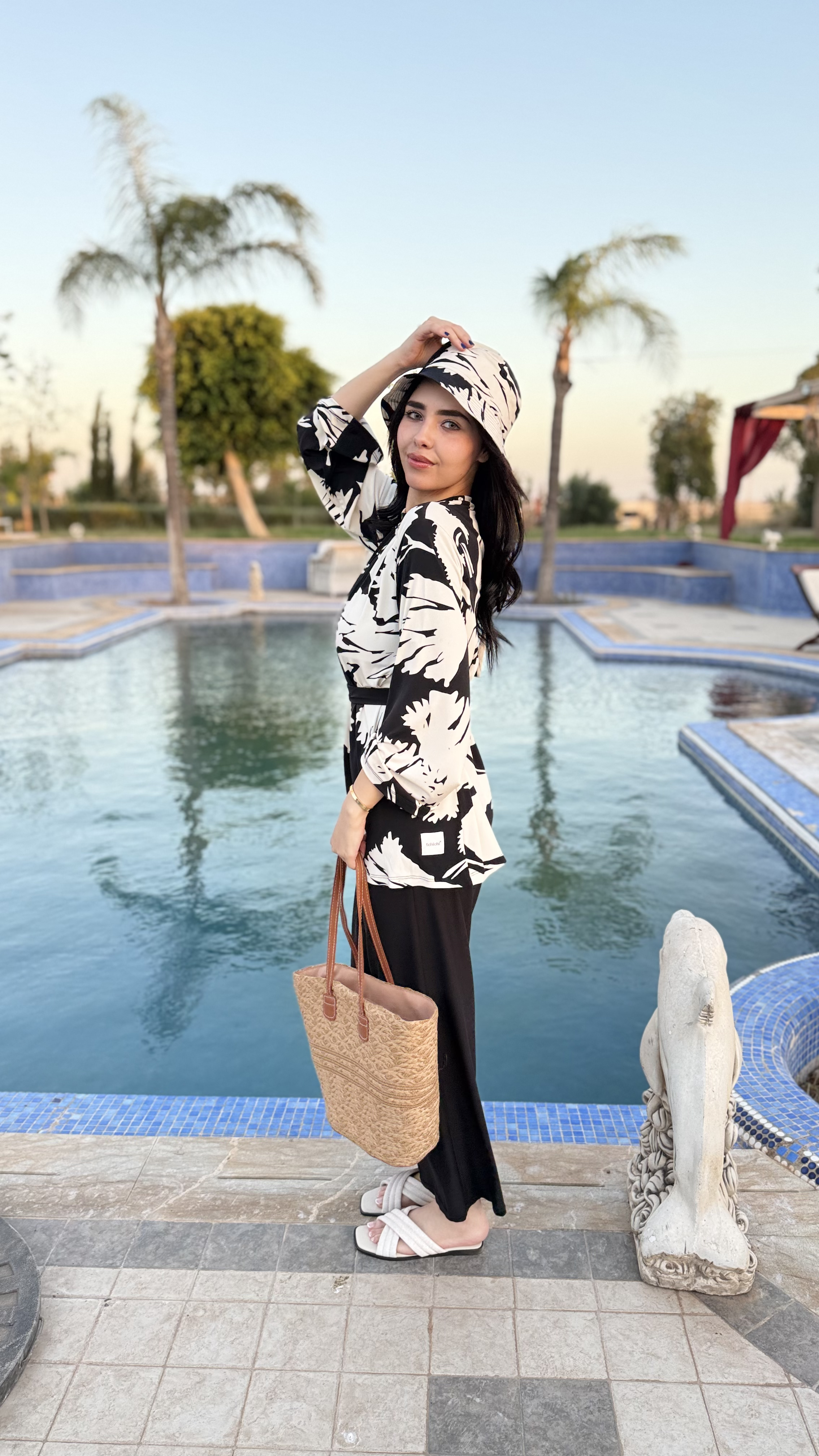 Burkini 3 pièces avec chapeau et bonnet tc03